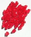 50 7mm Transparent Red Bell Flower Beads